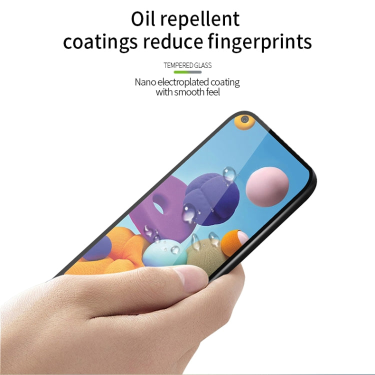 For Samsung Galaxy A21S MOFI 9H 2.5D Full Screen Tempered Glass Film(Black)