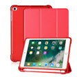 For iPad mini 5 / mini 4 / mini 3 / mini 2 / mini 3-folding Litchi Texture Horizontal Flip PU Leather + Shockproof TPU Case with Holder & Pen Slot(Red) - iPad mini (2019) / mini 5 Cases by PMC TechLife | Online Shopping South Africa | PMC TechLife | Buy Now Pay Later Mobicred