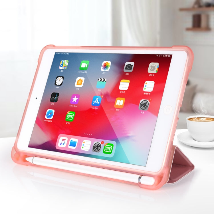 For iPad mini 5 / mini 4 / mini 3 / mini 2 / mini 3-folding Litchi Texture Horizontal Flip PU Leather + Shockproof TPU Case with Holder & Pen Slot(Red) - iPad mini (2019) / mini 5 Cases by PMC TechLife | Online Shopping South Africa | PMC TechLife | Buy Now Pay Later Mobicred