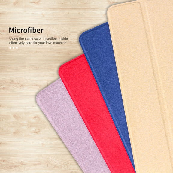 For iPad mini 5 / mini 4 / mini 3 / mini 2 / mini 3-folding Litchi Texture Horizontal Flip PU Leather + Shockproof TPU Case with Holder & Pen Slot(Red)