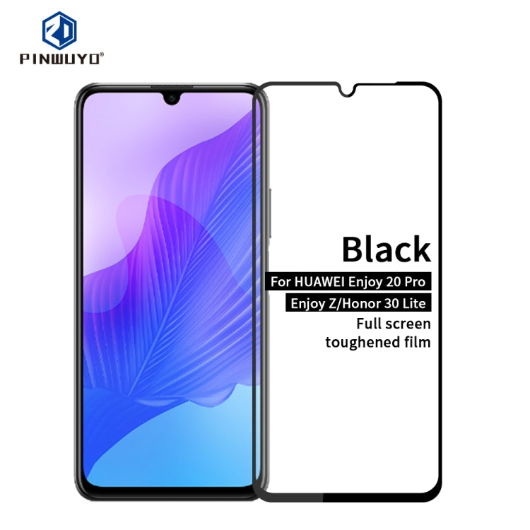 For Huawei Enjoy 20 Pro / Enjoy Z / Honor30 Lite PINWUYO 9H 2.5D Full Screen Tempered Glass Film(Black) - Huawei Tempered Glass by PINWUYO | Online Shopping South Africa | PMC TechLife | Buy Now Pay Later Mobicred