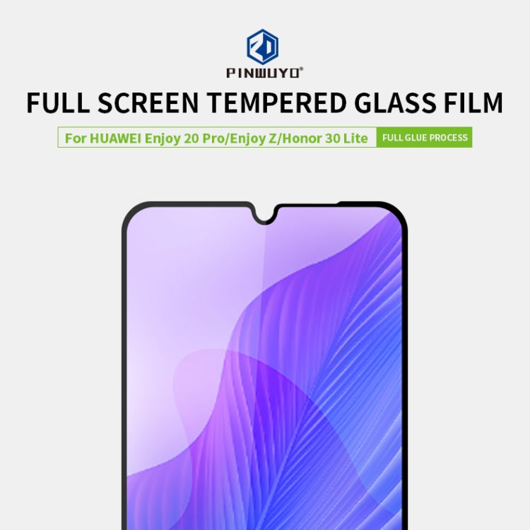 For Huawei Enjoy 20 Pro / Enjoy Z / Honor30 Lite PINWUYO 9H 2.5D Full Screen Tempered Glass Film(Black) - Huawei Tempered Glass by PINWUYO | Online Shopping South Africa | PMC TechLife | Buy Now Pay Later Mobicred