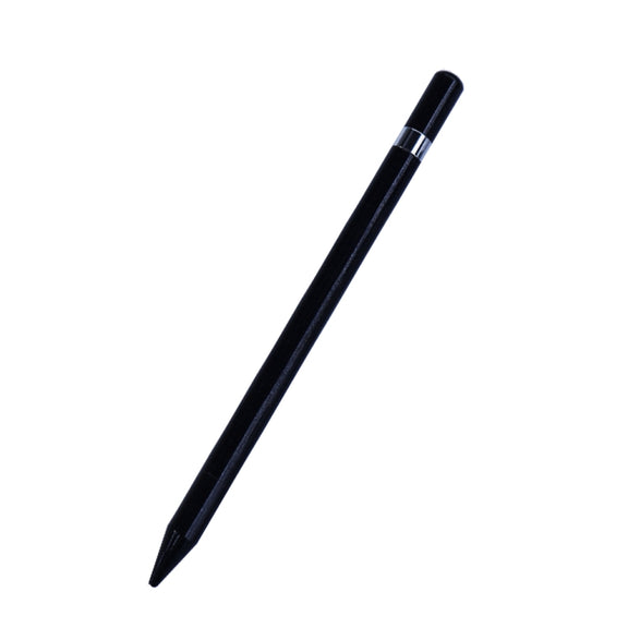 Imitation Porcelain 2 in 1 Mobile Phone Touch Screen Capacitive Pen for Apple / Huawei / Xiaomi / Samsung(Black)