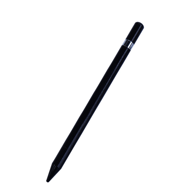 Imitation Porcelain 2 in 1 Mobile Phone Touch Screen Capacitive Pen for Apple / Huawei / Xiaomi / Samsung(Black)