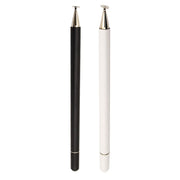 Imitation Porcelain 2 in 1 Mobile Phone Touch Screen Capacitive Pen for Apple / Huawei / Xiaomi / Samsung(Black)