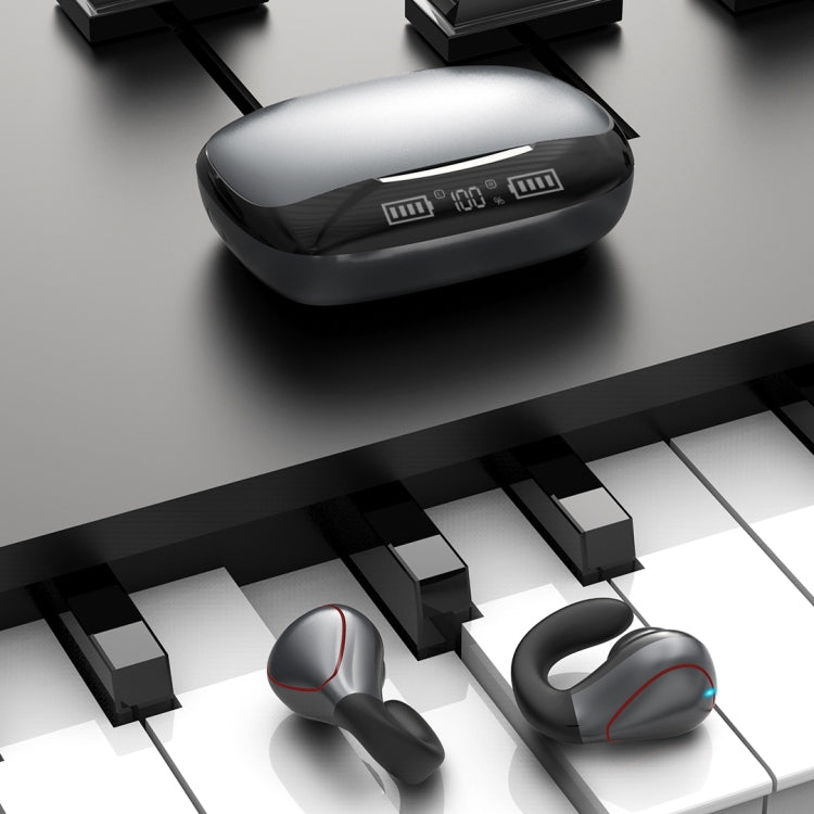 T20 TWS Bluetooth 5.0 Touch Wireless Bluetooth Earphone with Three LED Battery Display & Charging Box, Support Call & Voice Assistant(Gun Gray)