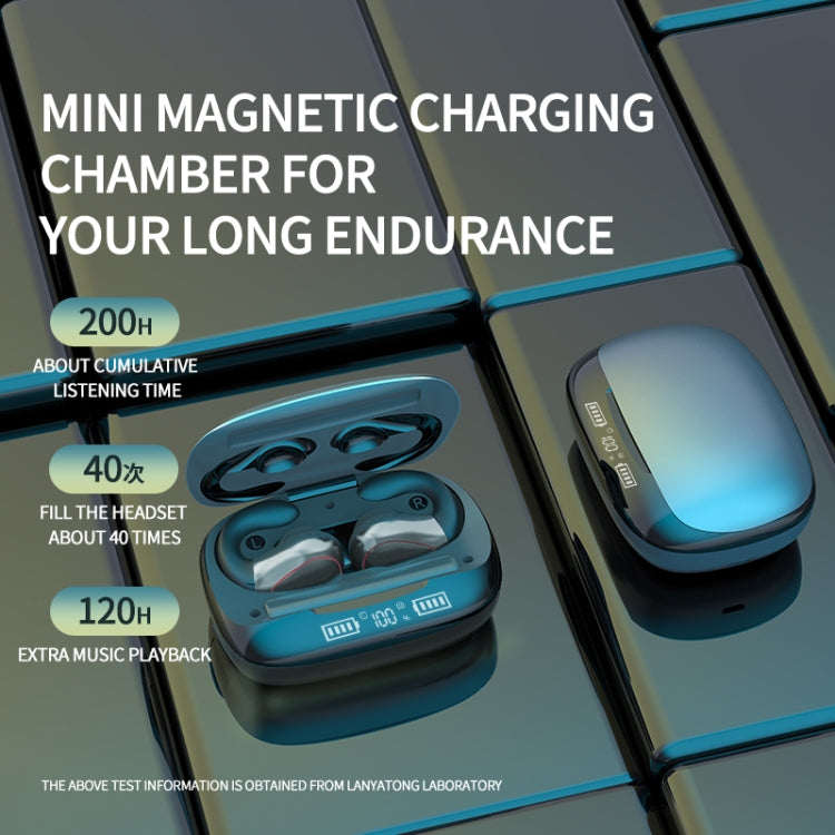 T20 TWS Bluetooth 5.0 Touch Wireless Bluetooth Earphone with Three LED Battery Display & Charging Box, Support Call & Voice Assistant(Gun Gray) - TWS Earphone by PMC TechLife | Online Shopping South Africa | PMC TechLife