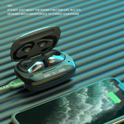T20 TWS Bluetooth 5.0 Touch Wireless Bluetooth Earphone with Three LED Battery Display & Charging Box, Support Call & Voice Assistant(Gun Gray)