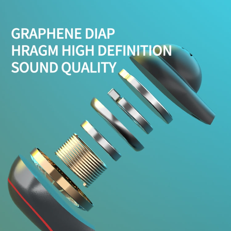 T20 TWS Bluetooth 5.0 Touch Wireless Bluetooth Earphone with Three LED Battery Display & Charging Box, Support Call & Voice Assistant(Gun Gray) - TWS Earphone by PMC TechLife | Online Shopping South Africa | PMC TechLife