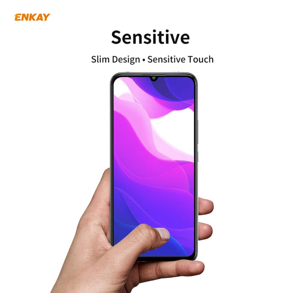 For Xiaomi Mi 10 Lite /Redmi 10X 5G 10 PCS ENKAY Hat-Prince Full Glue 0.26mm 9H 2.5D Tempered Glass Full Coverage Film