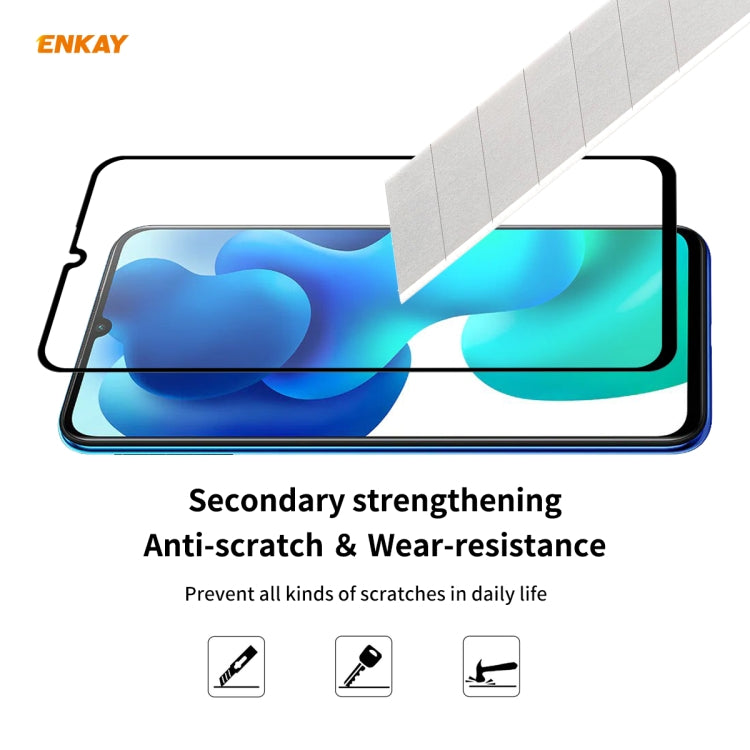 For Xiaomi Mi 10 Lite /Redmi 10X 5G 10 PCS ENKAY Hat-Prince Full Glue 0.26mm 9H 2.5D Tempered Glass Full Coverage Film