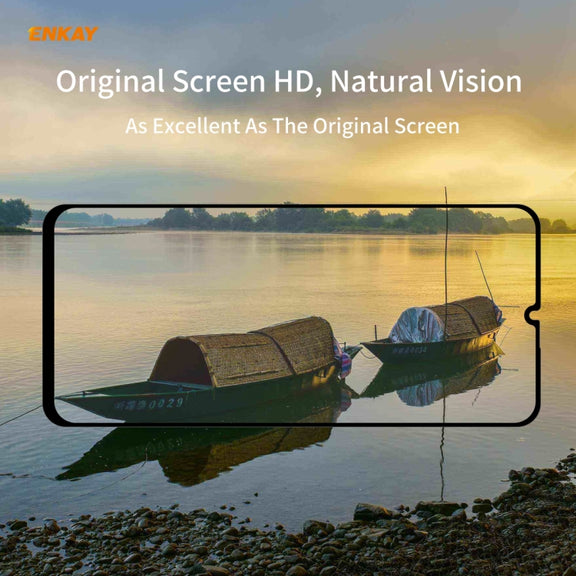 For Xiaomi Mi 10 Lite /Redmi 10X 5G 10 PCS ENKAY Hat-Prince Full Glue 0.26mm 9H 2.5D Tempered Glass Full Coverage Film