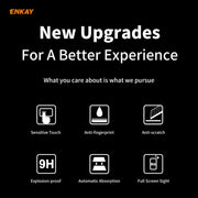 For Redmi Note 9S / Note 9 Pro 10 PCS ENKAY Hat-Prince Full Glue 0.26mm 9H 2.5D Tempered Glass Full Coverage Film