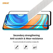 For Redmi Note 9S / Note 9 Pro 10 PCS ENKAY Hat-Prince Full Glue 0.26mm 9H 2.5D Tempered Glass Full Coverage Film
