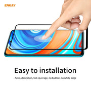For Redmi Note 9S / Note 9 Pro 10 PCS ENKAY Hat-Prince Full Glue 0.26mm 9H 2.5D Tempered Glass Full Coverage Film