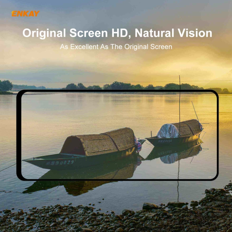 For Redmi Note 9S / Note 9 Pro 10 PCS ENKAY Hat-Prince Full Glue 0.26mm 9H 2.5D Tempered Glass Full Coverage Film