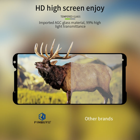 For ASUS ROG Phone 3 ZS661KS PINWUYO 9H 2.5D Full Screen Tempered Glass Film(Black)