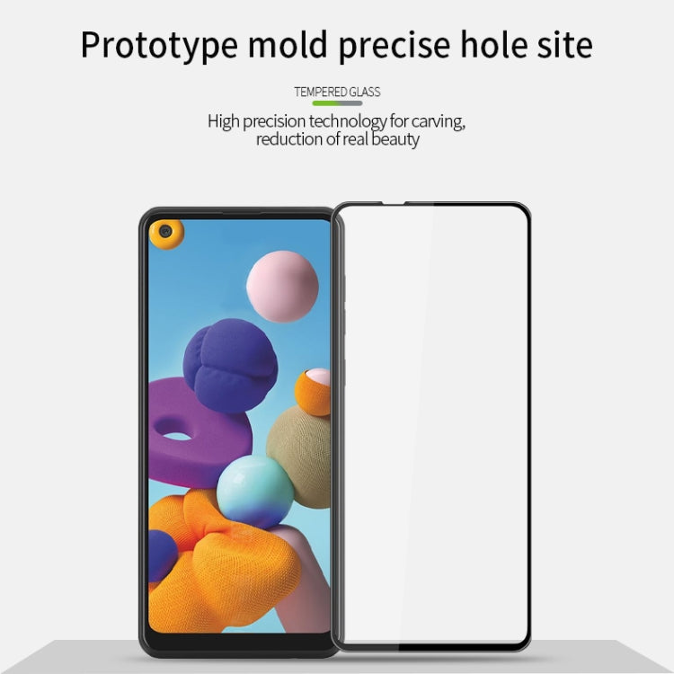 For Samsung Galaxy A21 / A21s PINWUYO 9H 3D Curved Full Screen Explosion-proof Tempered Glass Film(Black)
