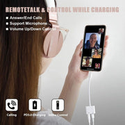 2 in 1 USB-C Adapter with 3.5mm Headphone Jack, Compatible for iPad Pro and Type-C Jack Phone