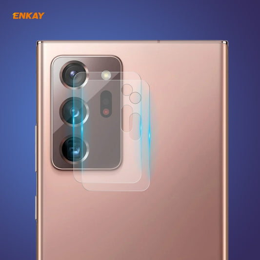 For Samsung Galaxy Note20 Ultra 2 PCS Hat-Prince ENKAY 0.2mm 9H 2.15D Round Edge Rear Camera Lens Tempered Glass Film Protector - For Samsung by ENKAY | Online Shopping South Africa | PMC Jewellery | Buy Now Pay Later Mobicred