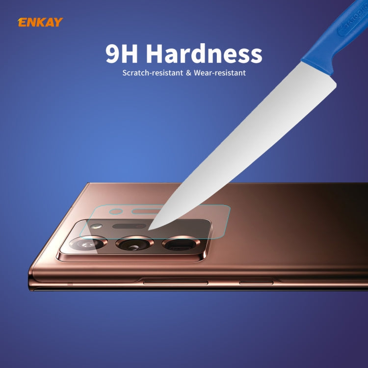 For Samsung Galaxy Note20 Ultra 2 PCS Hat-Prince ENKAY 0.2mm 9H 2.15D Round Edge Rear Camera Lens Tempered Glass Film Protector - For Samsung by ENKAY | Online Shopping South Africa | PMC TechLife | Buy Now Pay Later Mobicred