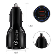 Qc3.0 Dual USB 6A Vehicle Fast Charger / Mobile Phone Tablet Fast Charging(White)