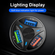 YSY-395KC QC3.0 3 USB 35W High Power Vehicle Charger / Mobile Phone Tablet Universal Vehicle Charger(Black)
