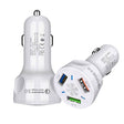 YSY-395KC QC3.0 3 USB 35W High Power Vehicle Charger / Mobile Phone Tablet Universal Vehicle Charger(White) - Car Charger by PMC TechLife | Online Shopping South Africa | PMC TechLife