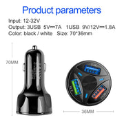 YSY-395KC QC3.0 3 USB 35W High Power Vehicle Charger / Mobile Phone Tablet Universal Vehicle Charger(White)