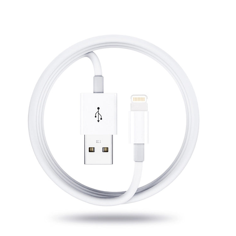 Qc3.0 Dual USB Car Charger + 8 Pin Fast Charging Line Car Charging Kit(White)