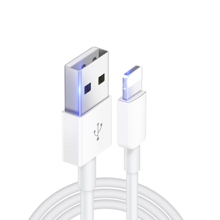 Qc3.0 Dual USB Car Charger + 8 Pin Fast Charging Line Car Charging Kit(Black)