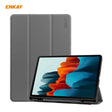 ENKAY ENK-8011 PU Leather + TPU Smart Case with Pen Slot for Samsung Galaxy Tab S8 / Galaxy Tab S7 11.0 T870 / T875(Grey) - Galaxy Tab S8 Cases by ENKAY | Online Shopping South Africa | PMC TechLife | Buy Now Pay Later Mobicred