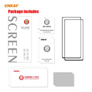 For Samsung Galaxy Note20 2pcs ENKAY Full Glue 0.2mm 9H 2.5D Tempered Glass Full Film, Support Fingerprint Unlock