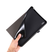 For Samsung Galaxy Tab S8 / Galaxy Tab S7 T870/T875 Horizontal Flip TPU + Fabric PU Leather Protective Case with Card Slots & Holder(DeepBlue)