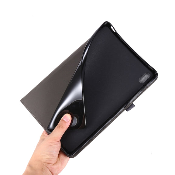 For Samsung Galaxy Tab S8 / Galaxy Tab S7 T870/T875 Horizontal Flip TPU + Fabric PU Leather Protective Case with Card Slots & Holder(DeepBlue)