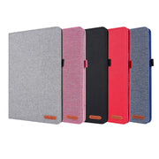 For Samsung Galaxy Tab S8 / Galaxy Tab S7 T870/T875 Horizontal Flip TPU + Fabric PU Leather Protective Case with Card Slots & Holder(DeepBlue)