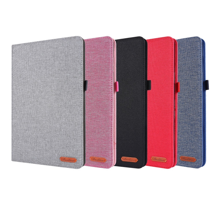 For Samsung Galaxy Tab S8 / Galaxy Tab S7 T870/T875 Horizontal Flip TPU + Fabric PU Leather Protective Case with Card Slots & Holder(DeepBlue)