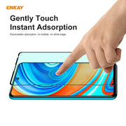 For Xiaomi Redmi Note 9S/Note 9 Pro 2 PCS ENKAY Hat-Prince 0.26mm 9H 6D Curved Full Screen Eye Protection Green Film Tempered Glass Protector