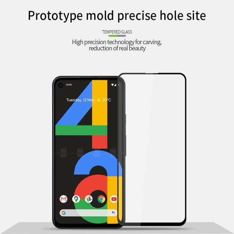 For Google Pixel4a PINWUYO 9H 2.5D Full Screen Tempered Glass Film(Black) - Google Tempered Glass by PINWUYO | Online Shopping South Africa | PMC TechLife | Buy Now Pay Later Mobicred
