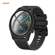 For Huawei Watch GT 2 46mm ENKAY Hat-Prince ENK-AC8202 Full Coverage PC Frosted Case + 9H Tempered Glass Protector(Green)
