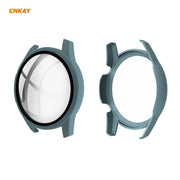 For Huawei Watch GT 2 42mm ENKAY Hat-Prince ENK-AC8201 Full Coverage PC Frosted Case + 9H Tempered Glass Protector(Green) - Watch Cases by ENKAY