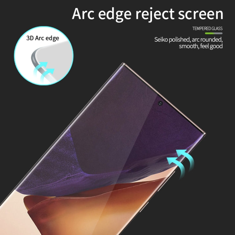 For Samsung Galaxy Note20 Ultra PINWUYO 9H 3D Hot Bending Tempered Glass Film（Ultrasonic fingerprint unlock）(Black)