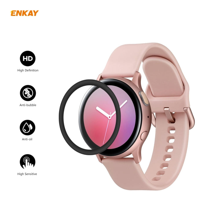 For Samsung Galaxy Active 2 40mm 2 PCS ENKAY Hat-Prince 3D Full Screen Soft PC Edge + PMMA HD Screen Protector Film - Screen Protector by ENKAY | Online Shopping South Africa | PMC TechLife | Buy Now Pay Later Mobicred