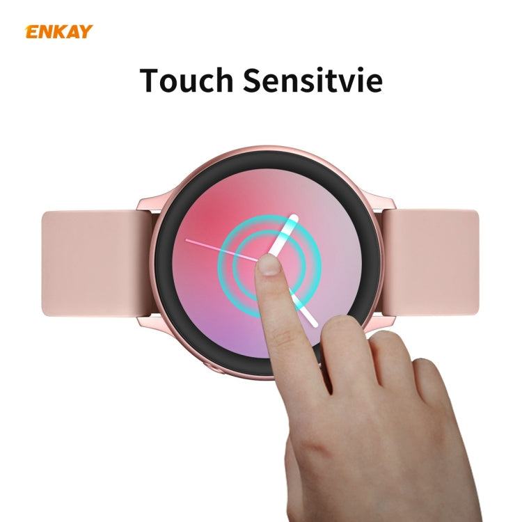 For Samsung Galaxy Active 2 40mm 2 PCS ENKAY Hat-Prince 3D Full Screen Soft PC Edge + PMMA HD Screen Protector Film