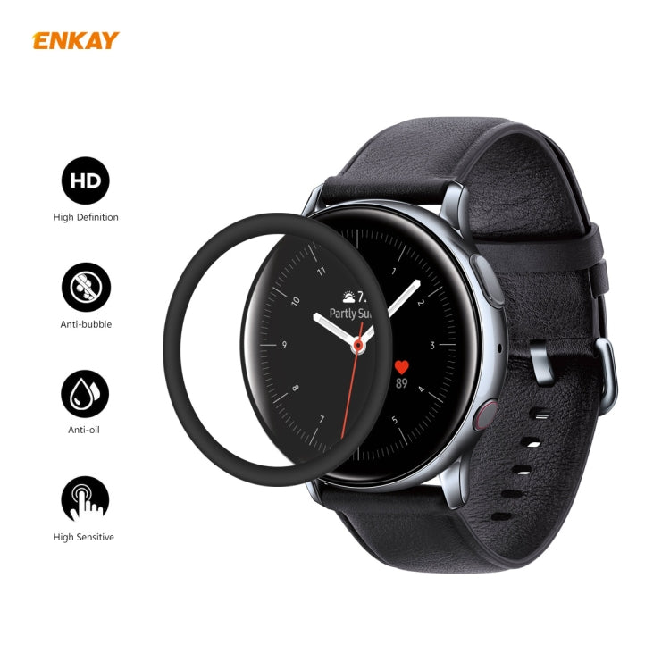 For Samsung Galaxy Active 2 44mm 2 PCS ENKAY Hat-Prince 3D Full Screen Soft PC Edge + PMMA HD Screen Protector Film