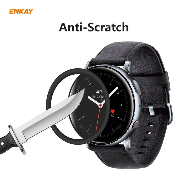 For Samsung Galaxy Active 2 44mm 2 PCS ENKAY Hat-Prince 3D Full Screen Soft PC Edge + PMMA HD Screen Protector Film