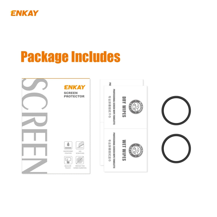 For Samsung Galaxy Active 2 44mm 2 PCS ENKAY Hat-Prince 3D Full Screen Soft PC Edge + PMMA HD Screen Protector Film