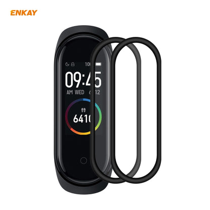 For Xiaomi Mi Band 4 2 PCS ENKAY Hat-Prince 3D Full Screen Soft PC Edge + PMMA HD Screen Protector Film - Screen Protector by ENKAY | Online Shopping South Africa | PMC Jewellery | Buy Now Pay Later Mobicred