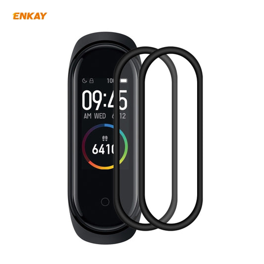 For Xiaomi Mi Band 4 2 PCS ENKAY Hat-Prince 3D Full Screen Soft PC Edge + PMMA HD Screen Protector Film - Screen Protector by ENKAY | Online Shopping South Africa | PMC Jewellery | Buy Now Pay Later Mobicred
