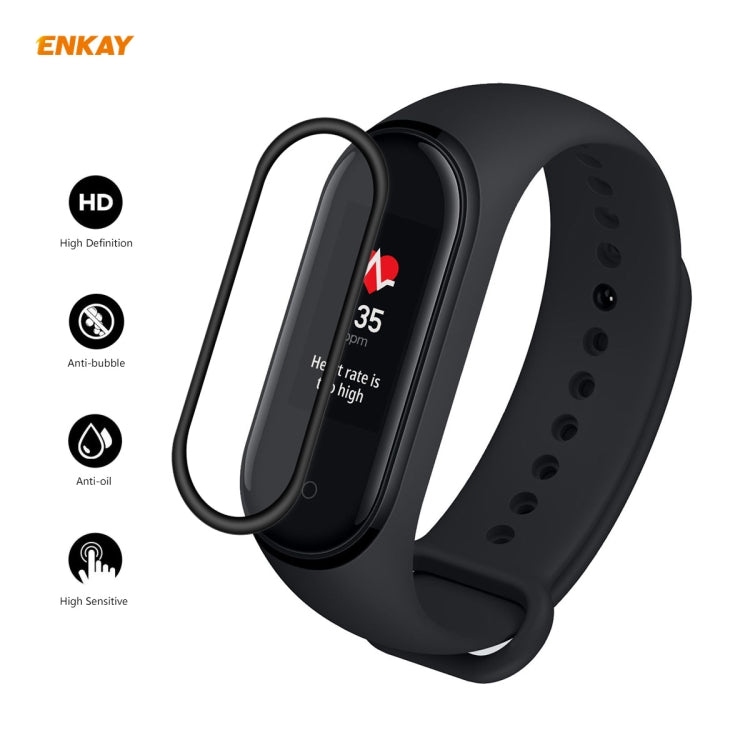 For Xiaomi Mi Band 4 2 PCS ENKAY Hat-Prince 3D Full Screen Soft PC Edge + PMMA HD Screen Protector Film - Screen Protector by ENKAY | Online Shopping South Africa | PMC Jewellery | Buy Now Pay Later Mobicred
